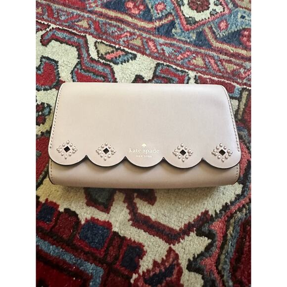 Kate Spade Gemma Crossbody Small Bag with Matching Wallet Pale Pink w/ Eyelets - Picture 13 of 13